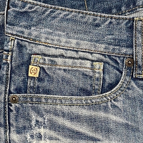 Big Star Joey Distressed Cropped Denim Jeans Size 28 - Picture 4 of 11